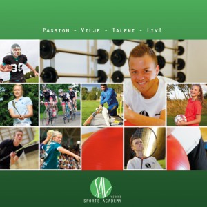 Brochure for sports academy viborg lavet af Palle Christensen