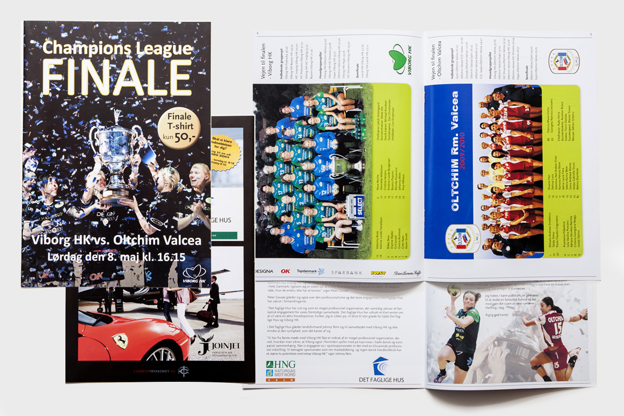 Brochure for Champions League finale af Palle Christensen